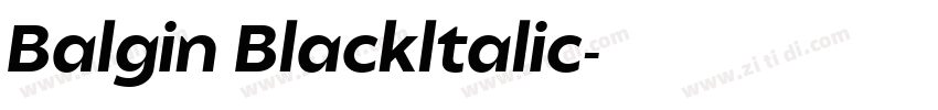 Balgin Blackltalic字体转换